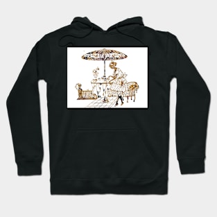 Paper cut woman at the table Hoodie